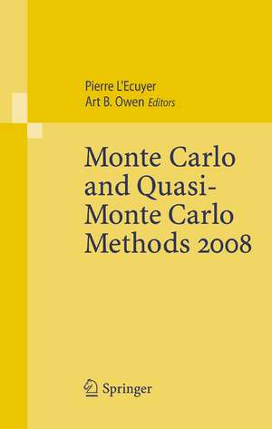 Monte Carlo and Quasi-Monte Carlo Methods 2008 de Pierre L' Ecuyer