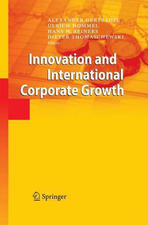 Innovation and International Corporate Growth de Alexander Gerybadze