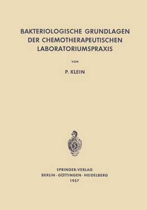 Bakteriologische Grundlagen der Chemotherapeutischen Laboratoriumspraxis de Paul Klein