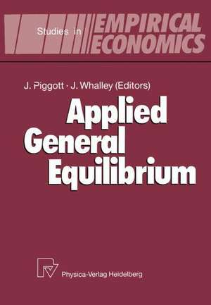 Applied General Equilibrium de John Piggott