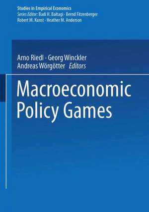 Macroeconomic Policy Games de Arno Riedl