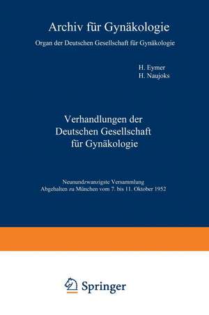 Verhandlungen der Deutschen Gesellschaft für Gynäkologie de Heinrich Eymer