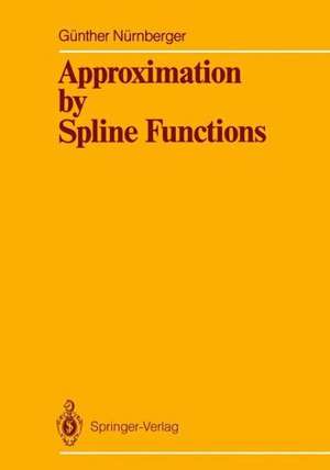 Approximation by Spline Functions de Günther Nürnberger