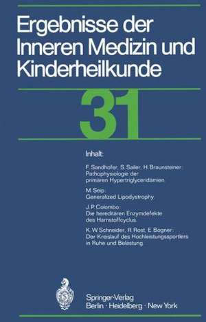 Ergebnisse der Inneren Medizin und Kinderheilkunde de Paul Frick