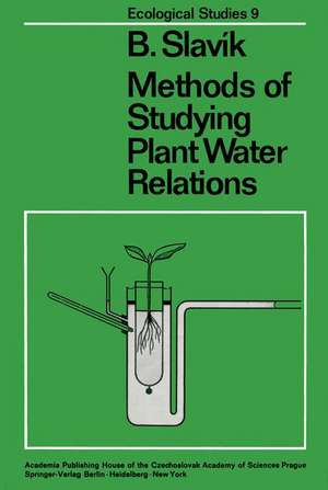 Methods of Studying Plant Water Relations de B. Slavik