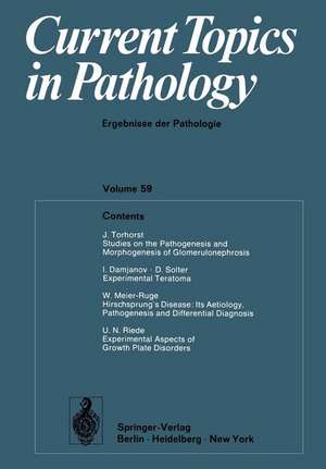 Grundmann, E: Current Topics in Pathology