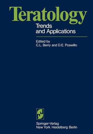 Teratology: Trends and Applications de C. L. Berry