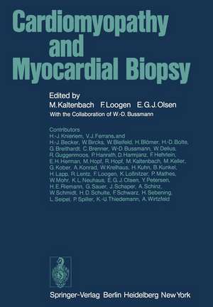 Cardiomyopathy and Myocardial Biopsy de W. -D Bussmann