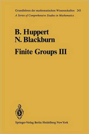 Finite Groups III de B. Huppert