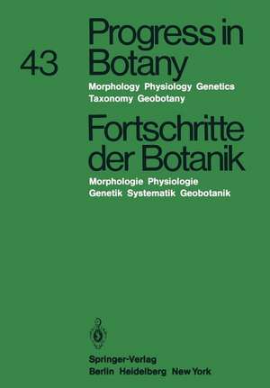 Progress in Botany/Fortschritte der Botanik: Morphology · Physiology · Genetics Taxonomy · Geobotany / Morphologie · Physiologie · Genetik Systematik · Geobotanik de Heiz Ellenberg