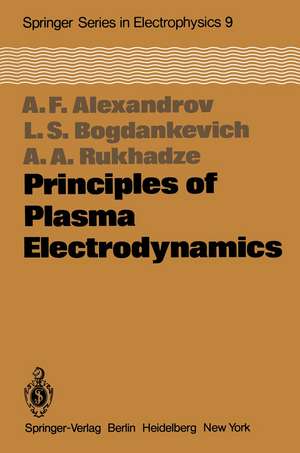 Principles of Plasma Electrodynamics de Andrej F. Alexandrov