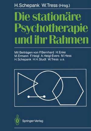 Die stationäre Psychotherapie und ihr Rahmen de Heinz Schepank