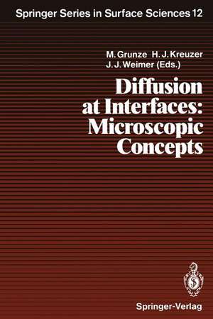 Diffusion at Interfaces: Microscopic Concepts: Proceedings of a Workshop, Campobello Island, Canada, August 18–22, 1987 de Michael Grunze