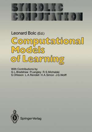 Computational Models of Learning de Leonard Bolc