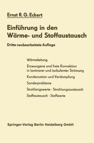 Einführung in den Wärme- und Stoffaustausch de Ernst R.G. Eckert