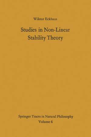 Studies in Non-Linear Stability Theory de Wiktor Eckhaus