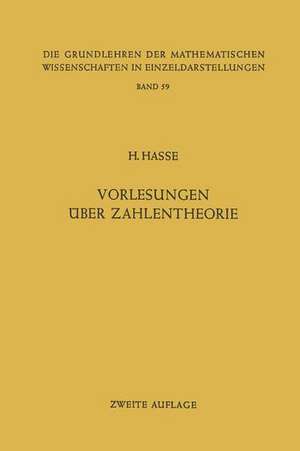 Vorlesungen über Zahlentheorie de Helmut Hasse