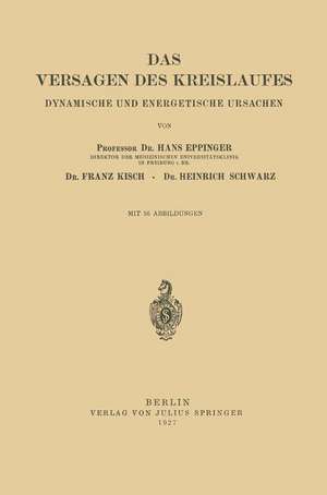 Das Versagen des Kreislaufes: Dynamische und Energetische Ursachen de Hans Eppinger