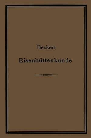 Leitfaden zur Eisenhüttenkunde: Ein Lehrbuch fü den Unterricht an technischen Fachschulen de Th. Beckert