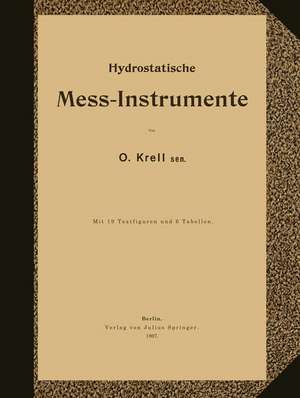 Hydrostatische Mess-Instrumente de NA Krell