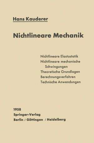 Nichtlineare Mechanik de H. Kauderer