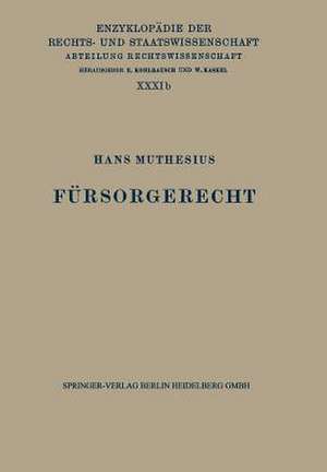 Fürsorgerecht de Hans Muthesius