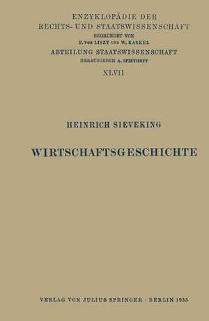 Wirtschaftsgeschichte de Heinrich Sieveking