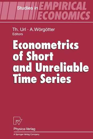 Econometrics of Short and Unreliable Time Series de Thomas URL