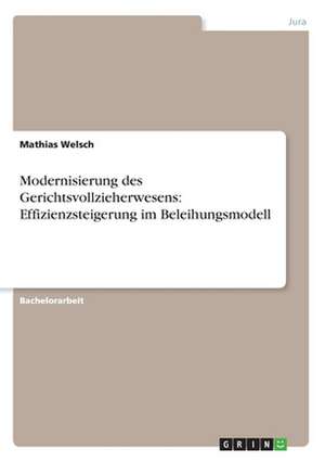 Modernisierung des Gerichtsvollzieherwesens: Effizienzsteigerung im Beleihungsmodell de Mathias Welsch