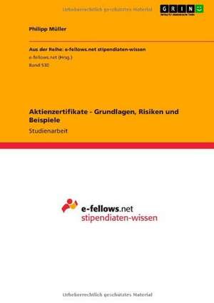 Aktienzertifikate - Grundlagen, Risiken und Beispiele de Philipp Müller