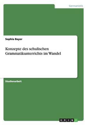 Konzepte des schulischen Grammatikunterrichts im Wandel de Sophia Bayer