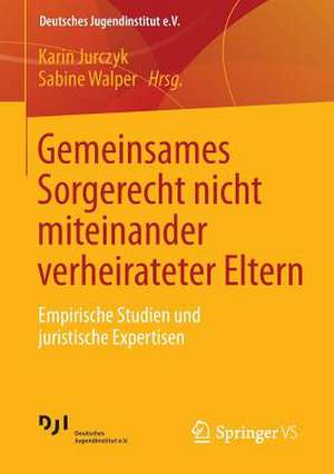 Gemeinsames Sorgerecht nicht miteinander verheirateter Eltern: Empirische Studien und juristische Expertisen de Karin Jurczyk