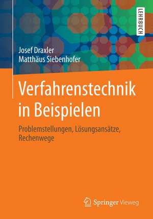 Verfahrenstechnik in Beispielen: Problemstellungen, Lösungsansätze, Rechenwege de Josef Draxler