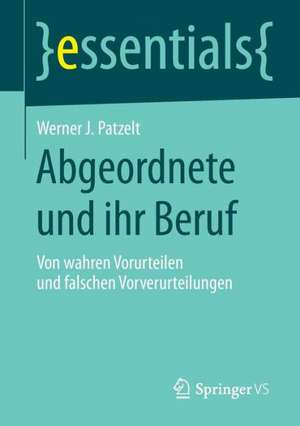 Abgeordnete und ihr Beruf: Von wahren Vorurteilen und falschen Vorverurteilungen de Werner J. Patzelt