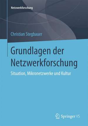 Grundlagen der Netzwerkforschung: Situation, Mikronetzwerke und Kultur de Christian Stegbauer