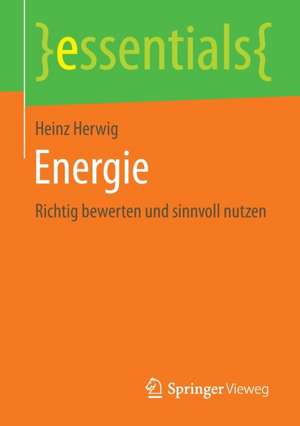 Energie: Richtig bewerten und sinnvoll nutzen de Heinz Herwig