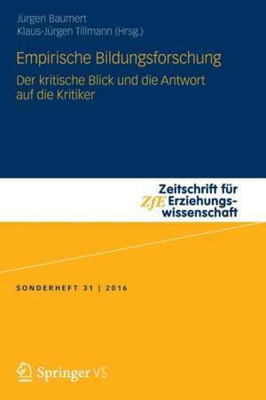 Empirische Bildungsforschung: Der kritische Blick und die Antwort auf die Kritiker de Jürgen Baumert