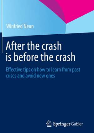 After the crash is before the crash: Effective tips on how to learn from past crises and avoid new ones de Winfried Neun