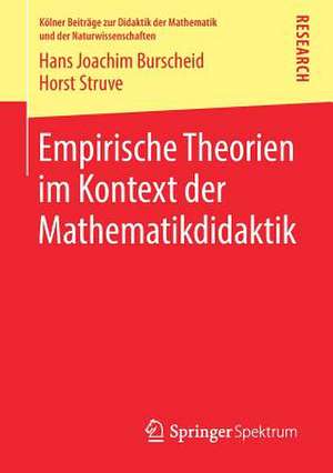 Empirische Theorien im Kontext der Mathematikdidaktik de Hans Joachim Burscheid