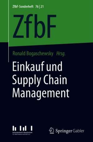 Einkauf und Supply Chain Management de Ronald Bogaschewsky