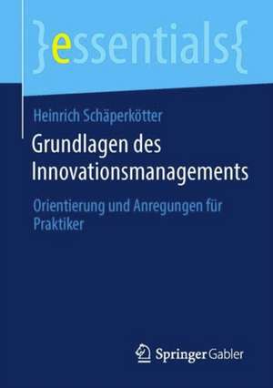 Grundlagen des Innovationsmanagements: Orientierung und Anregungen für Praktiker de Heinrich Schäperkötter