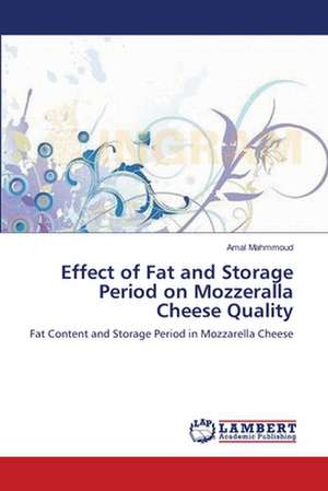 Effect of Fat and Storage Period on Mozzeralla Cheese Quality de Amal Mahmmoud