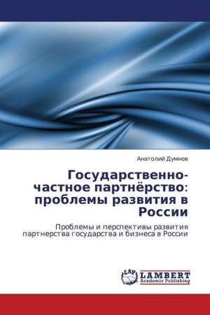 Gosudarstvenno-chastnoe partnyerstvo: problemy razvitiya v Rossii de Dumnov Anatoliy