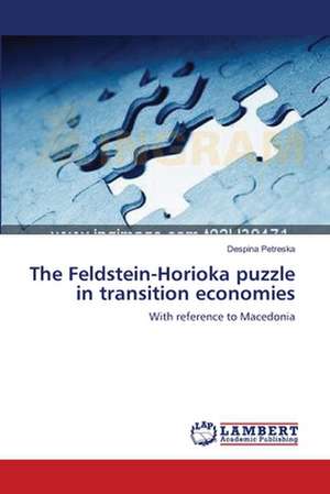 The Feldstein-Horioka puzzle in transition economies de Despina Petreska