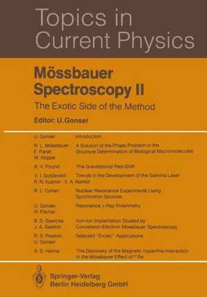 Mössbauer Spectroscopy II: The Exotic Side of the Method de U. Gonser