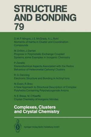 Complexes, Clusters and Crystal Chemistry de R. Brec