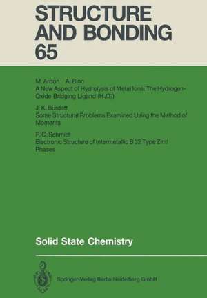 Solid State Chemistry de Michael Ardon