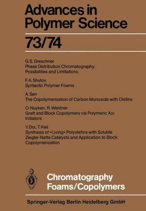 Chromatography/Foams/Copolymers de Y. Doi