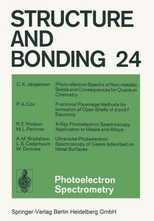 Photoelectron Spectrometry de C. K. Jørgensen