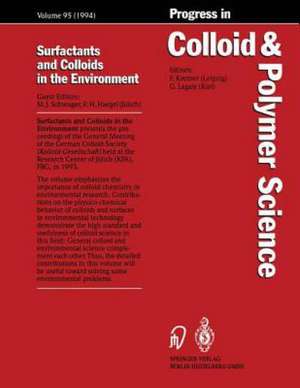 Surfactants and Colloids in the Environment de M. Schwuger